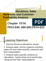 Revenue Allocations, Sales Variances, and Customer-Profitability Analysis