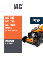 Manual de Utilizare O'MAC MG 400 MG 650 MG 650E