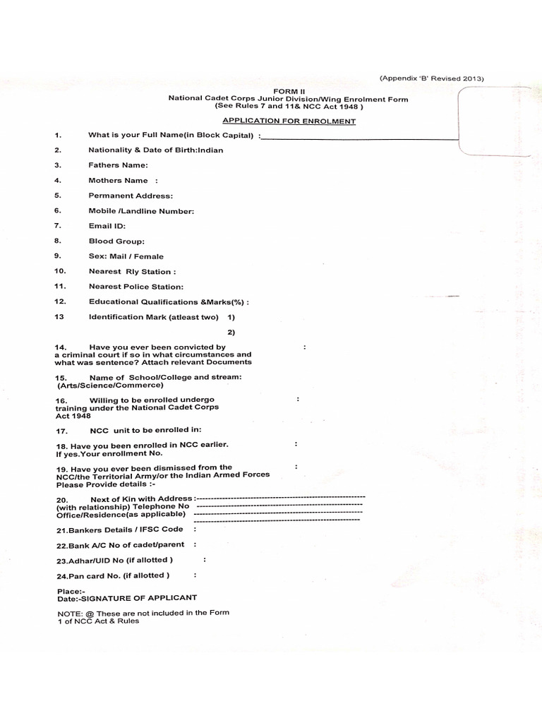 NSS Form | PDF