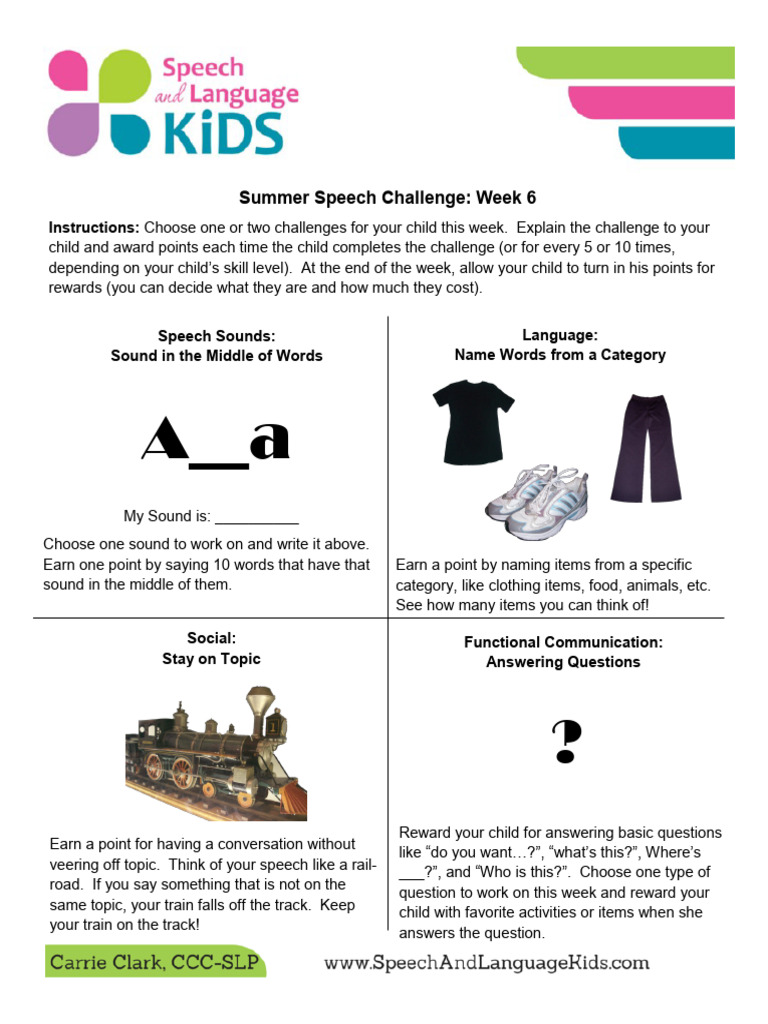 Summer+Speech+Challenge+ +week+6 | PDF