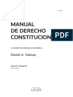 Manual de Derecho Constitucional: Daniel A. Sabsay