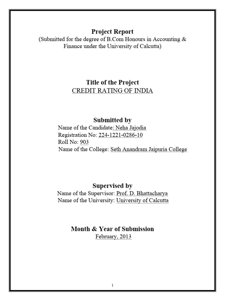 Project on credit rating b 3rd year neha pdf moody s