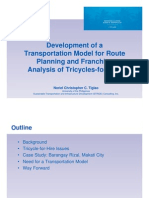 Development of A Transportation Model For Route Planning and Franchise Analysis