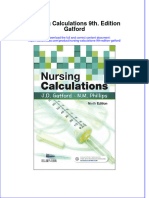 Free Download Nursing Calculations 9Th Edition Gatford Full Chapter PDF