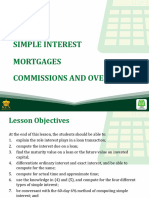 9 Simple Interest - Mortgages - Commissions and Overrides