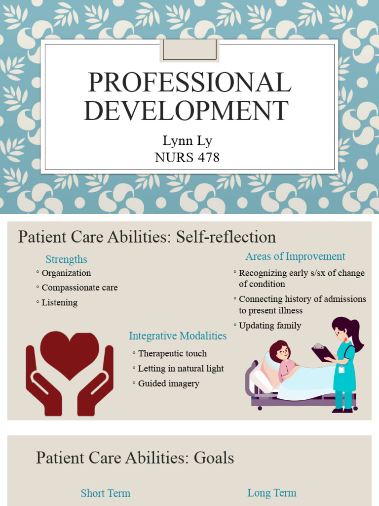 Professional Development: Lynn Ly NURS 478 | PDF | Nursing | Intensive ...