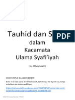 Tauhid Dan Syirik Dalam Kacamata Ulama Syafi'iyah