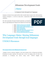 Language and Millennium Development Goals