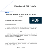 19 Deed of Absolute Sale With Pacto de Retro