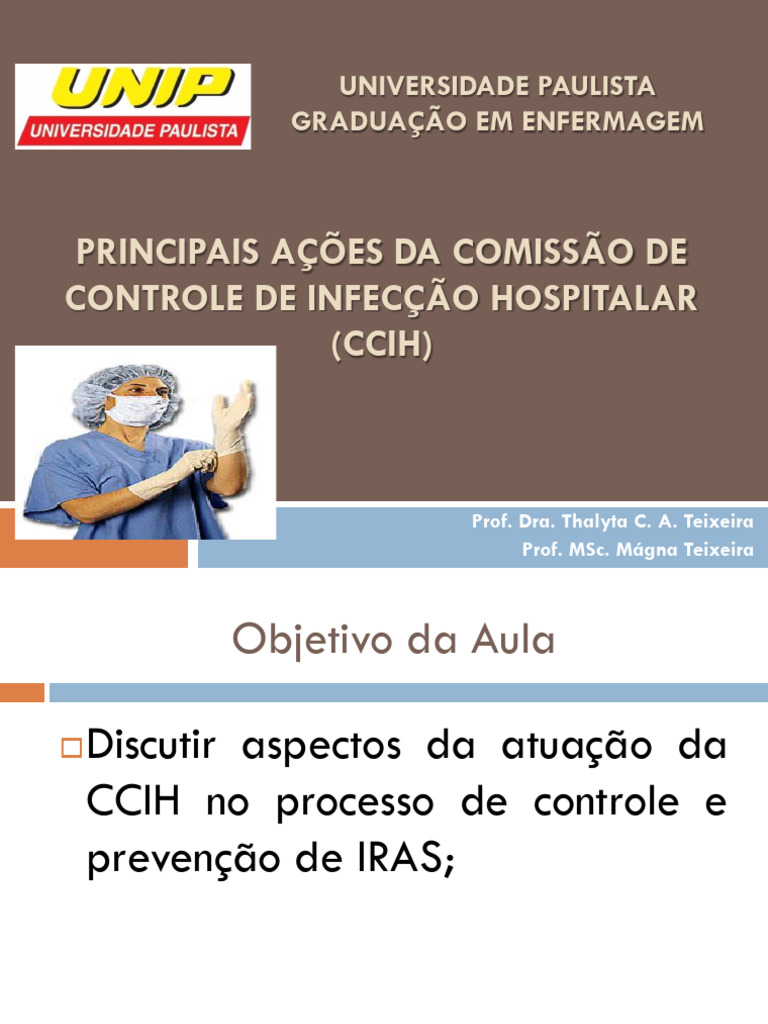 Ações da CCIH no Controle de Infecções | PDF | Enfermagem | Desinfetante