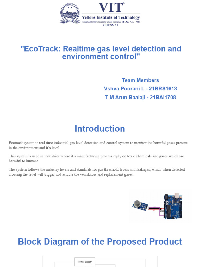 EcoTrack: Real-Time Gas Detection System | PDF | Sensor | Electrical ...