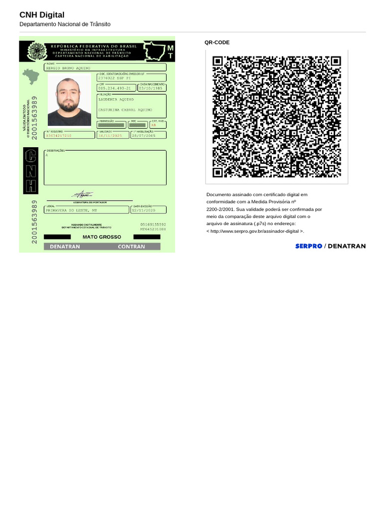 Modelo CNH Digital | PDF