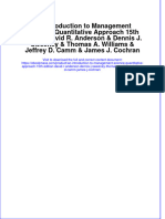 Free Download An Introduction To Management Science Quantitative Approach 15Th Edition David R Anderson Dennis J Sweeney Thomas A Williams Jeffrey D Camm James J Cochran Full Chapter PDF