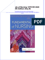 Free download Fundamentals Of Nursing 10Th Ed 2020 10Th Edition Amy M full chapter pdf epub