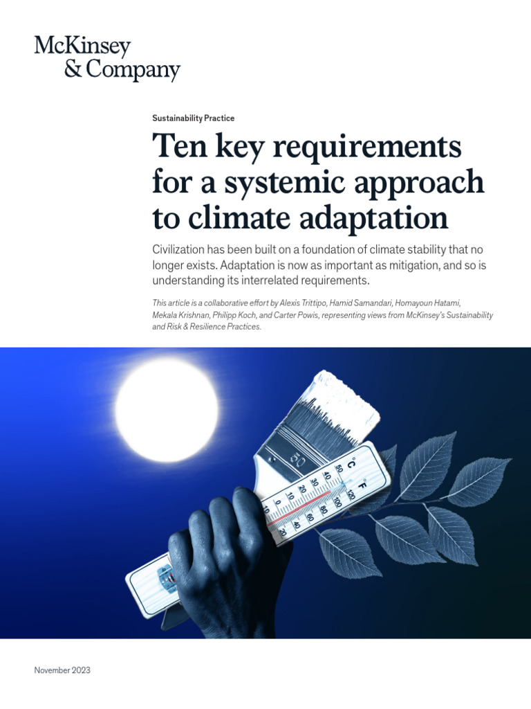 Ten Key Requirements For A Systemic Approach To Climate Adaptation ...