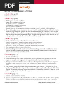 IGCSE and O Level Business Studies Coursebook Answers