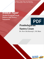 Buku Ajar Pembelajaran Sastra Lisan