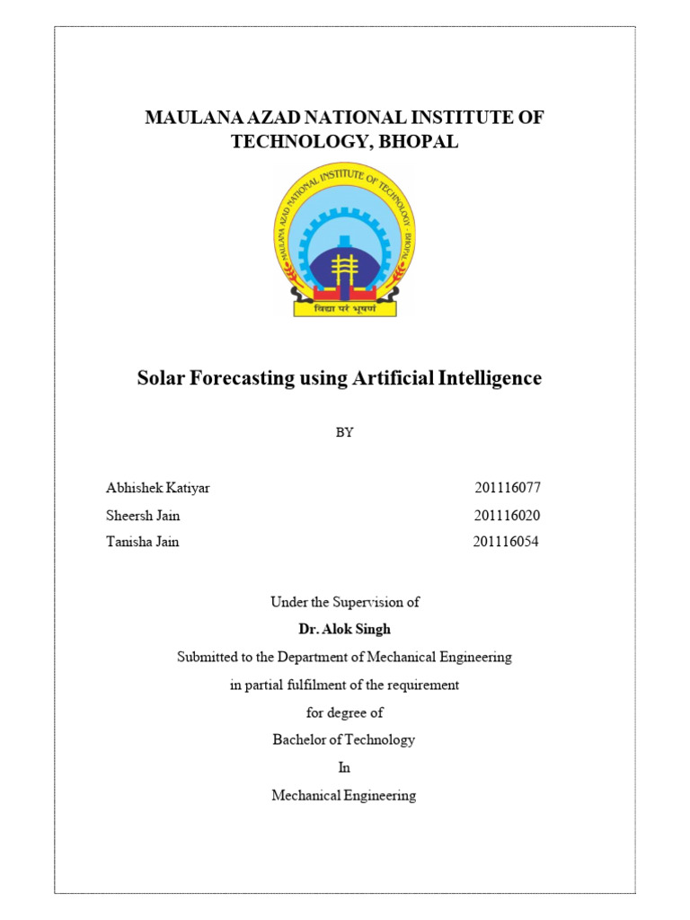 AI-Driven Solar Energy Forecasting | PDF | Solar Power | Artificial ...