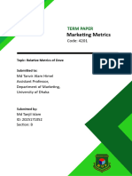 MD - Tanjil - Islam - Marketing Metrics Term Paper