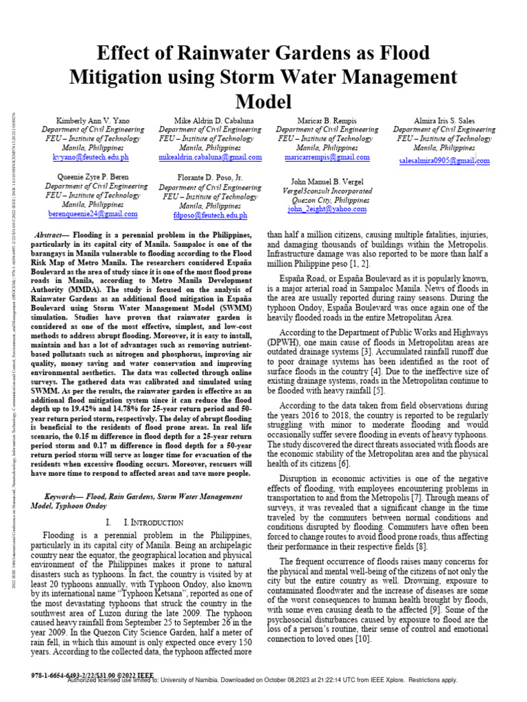 Rainwater Gardens for Flood Mitigation | PDF | Flood | Surface Runoff