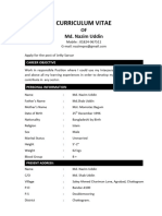 Curriculum Vitae Md. Nazim Uddin