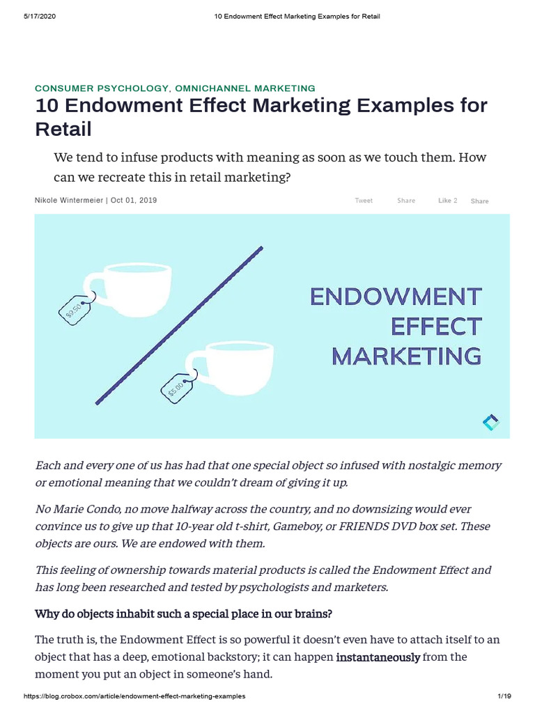 10 Endowment Effect Marketing Examples For Retail | PDF | Marketing