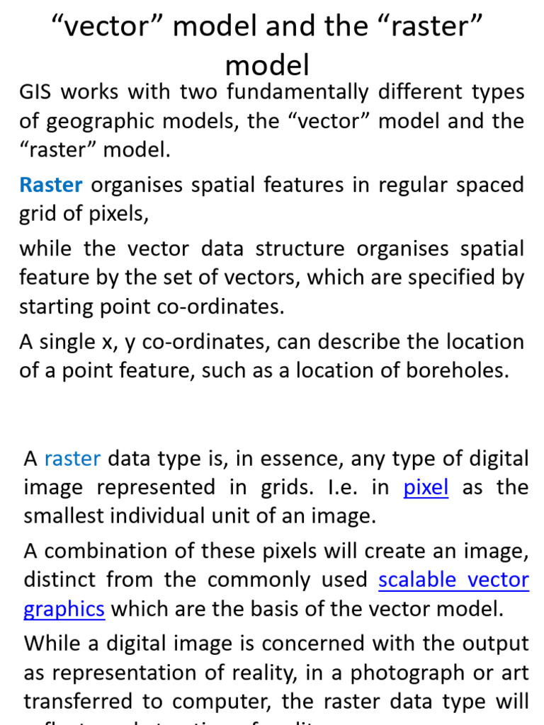 Vector vs Raster Data in GIS | PDF | Geographic Information System ...