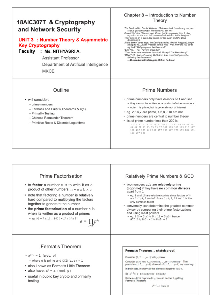 Unit 3 (First Half) | PDF | Prime Number | Ring Theory