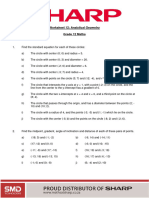 Worksheet 12 Analytical Geometry