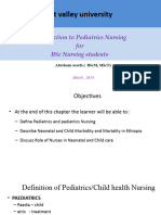 Introduction To Pediatrics Nursing