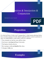Week 9 Preposition & Interjection & Conjunction
