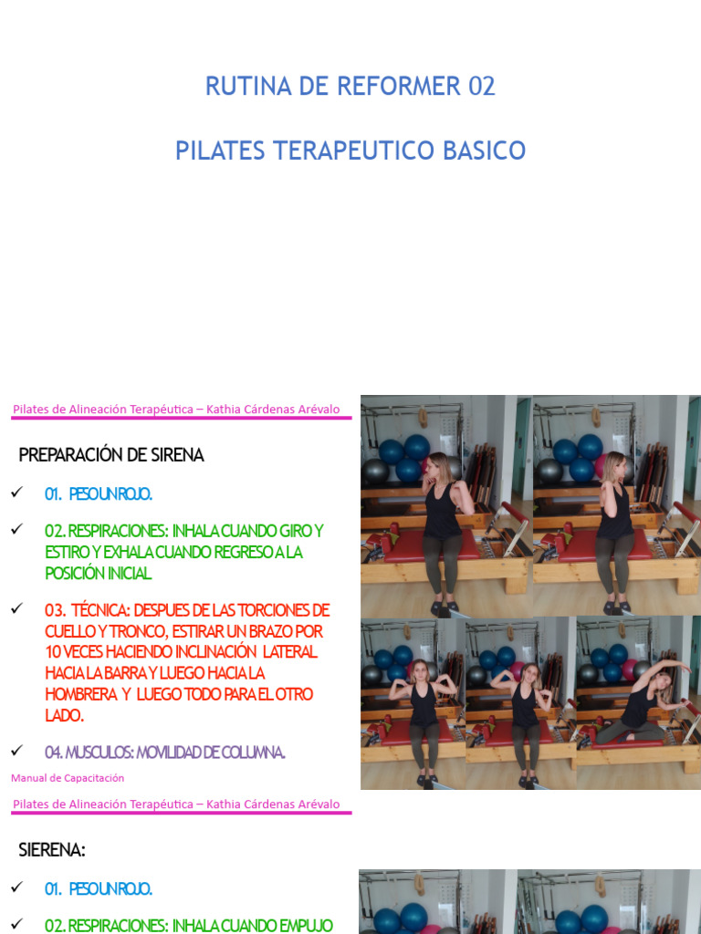 Avance 03 - Reformer | PDF | Pilates | Entrenamiento de fuerza