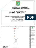 SHOPDRAWING Pembangunan Siring Penahan Sungai Hadungan Kec - Karang Bintang