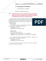 I. Comunidad Autónoma: 2. Autoridades y Personal