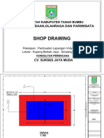Shopdrawing Pembuatan Lapangan Volly RT 03 DS - Kupang Berkah Jaya Kec - Simpang Empat