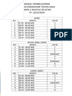 Roster Mapel Puasa