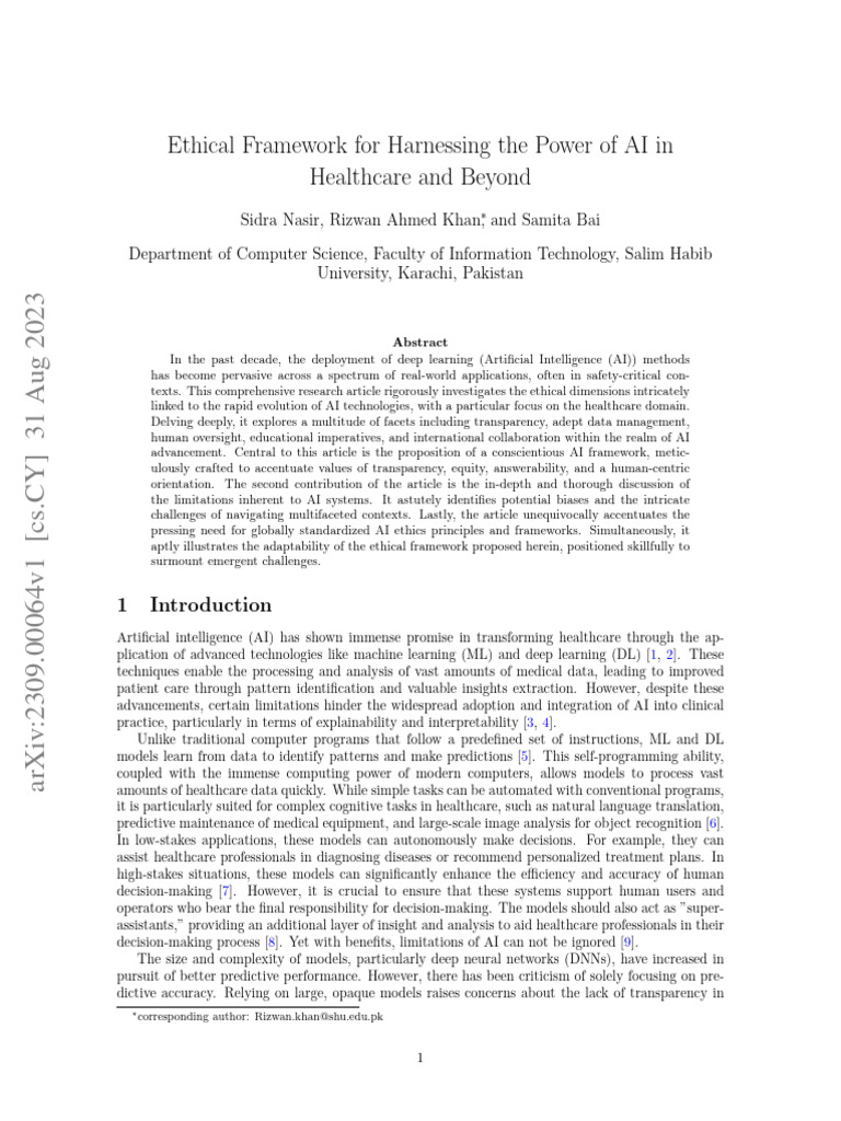 Addressing AI Biases in Healthcare Ethics | PDF | Artificial ...