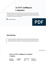 Excel Driven GST Auditing in Chemical Companies