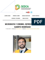 Microbiota y Cerebro. Entrevista Al Dr. Alberto Rodríguez Sociedad Española de Dietética y Ciencias de La Alimentación (S.E.D.C.A.)