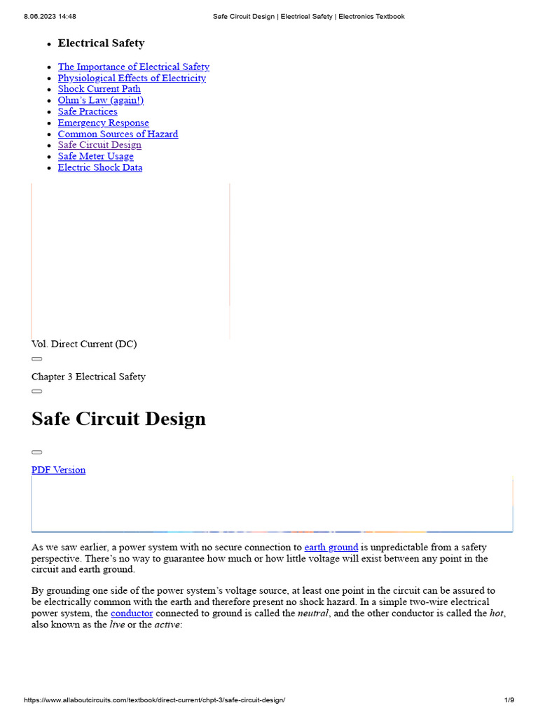 Safe Circuit Design _ Electrical Safety _ Electronics Textbook | PDF