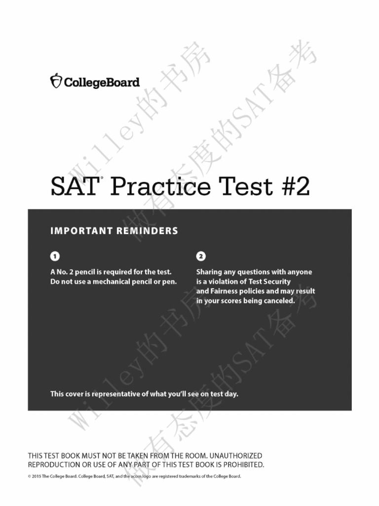 sat practice test 2（修改版） | PDF