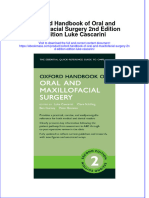 Free Download Oxford Handbook of Oral and Maxillofacial Surgery 2Nd Edition Edition Luke Cascarini Full Chapter PDF