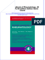Free download Oxford Handbook Of Rheumatology 4E True 4Th Edition Edition Gavin Clunie full chapter pdf epub