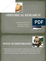 Overview of Historical Research