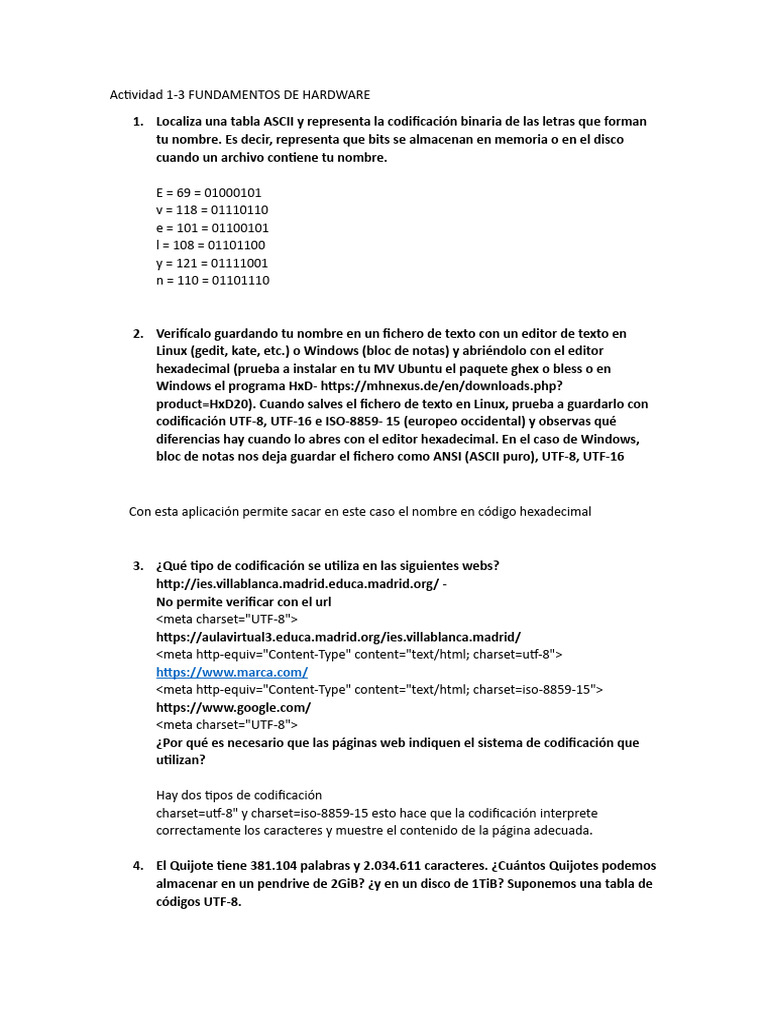 Actividad 1-3 - Fundamentos de Hardware | PDF | Archivo de computadora ...