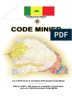 Loi N°2016-32 Du 8 Novembre 2016 Portant Code Minier - Décret N°2017-459 Fixant Les Modalités D'application de La Loi N°2016-32