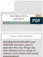 1 Information Report Theory