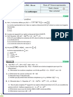 Devoir de Synthèse N°1 en Mathématiques: Lycée Pilote 15 Octobre 1963 - Bizerte Prof: Mme Bayoudh