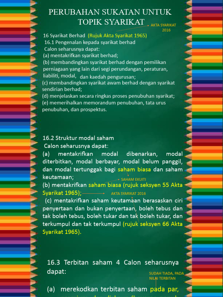 Syarikat Mengikut Akta Syarikat 2016 | PDF