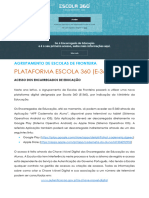 Plataforma Escola 360 (E-360) : Agrupamento de Escolas de Fronteira